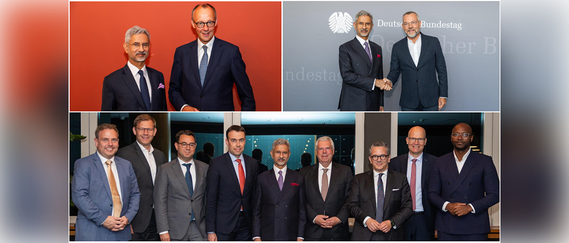  External Affairs Minister, Dr. S. Jaishankar meets Mr. Michael Roth, MP and Chairman of the Bundestag Foreign Affairs Committee, Mr. Friedrich Merz, MP and Chairman of CDU Parliamentary Group,  and members of German Parliament in Berlin, 10-11th September 2024