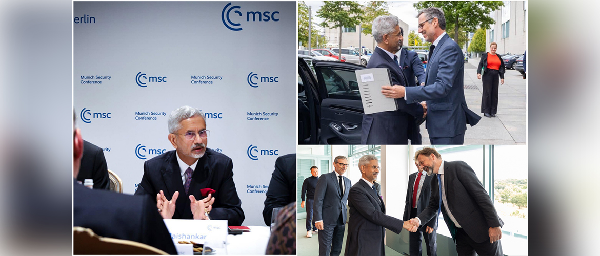  External Affairs Minister, Dr. S. Jaishankar with Jens Ploetner, Foreign and Security Policy advisor to Chancellor Scholz, and speaking at MSC in Berlin, 10-11th September, 2024