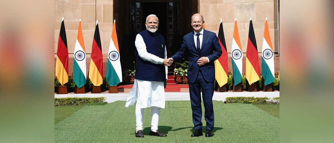 PM Narendra Modi welcomed Chancellor Olaf Scholz for the 7th Intergovernmental onsultations on 25.10.24 